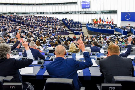 Sesión plenaria en el Parlamento Europeo en Estrasburgo